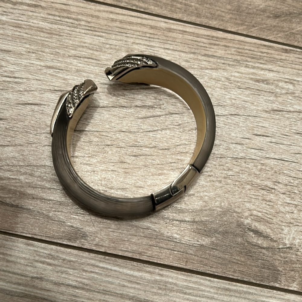 Alexis Bittar bangle bracelet smoky lucite sparkle - Picture 10 of 13